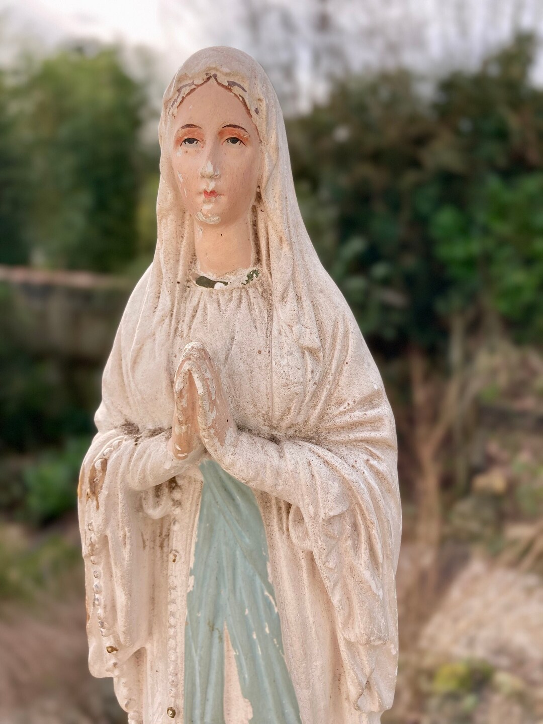 Virgin Mary Statue, Antique Madonna Statue/sculpture, Our Lady of