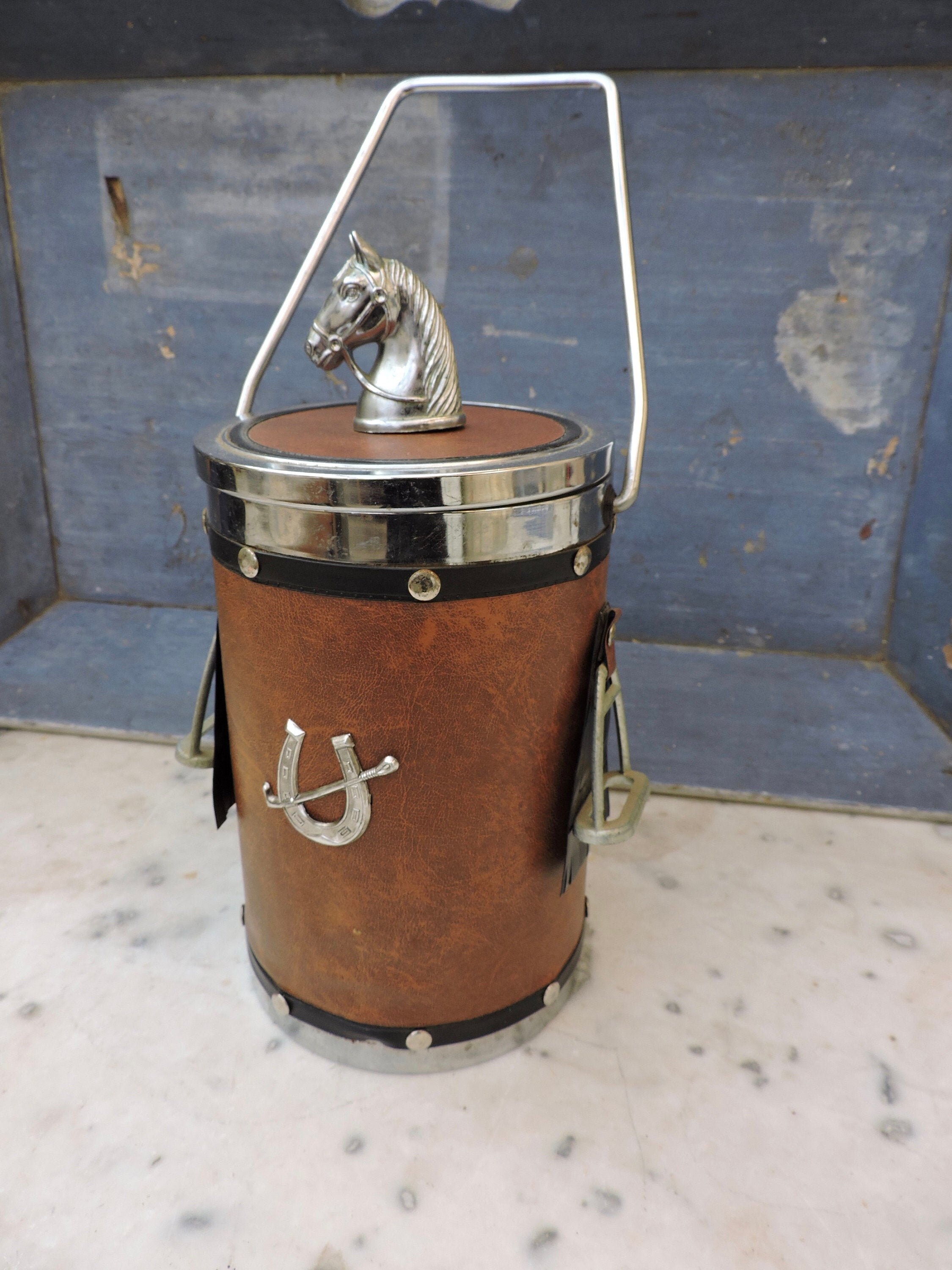 Retro Ice Bucket Horse Decoration Wine Cooler Wedding Gift Etsy