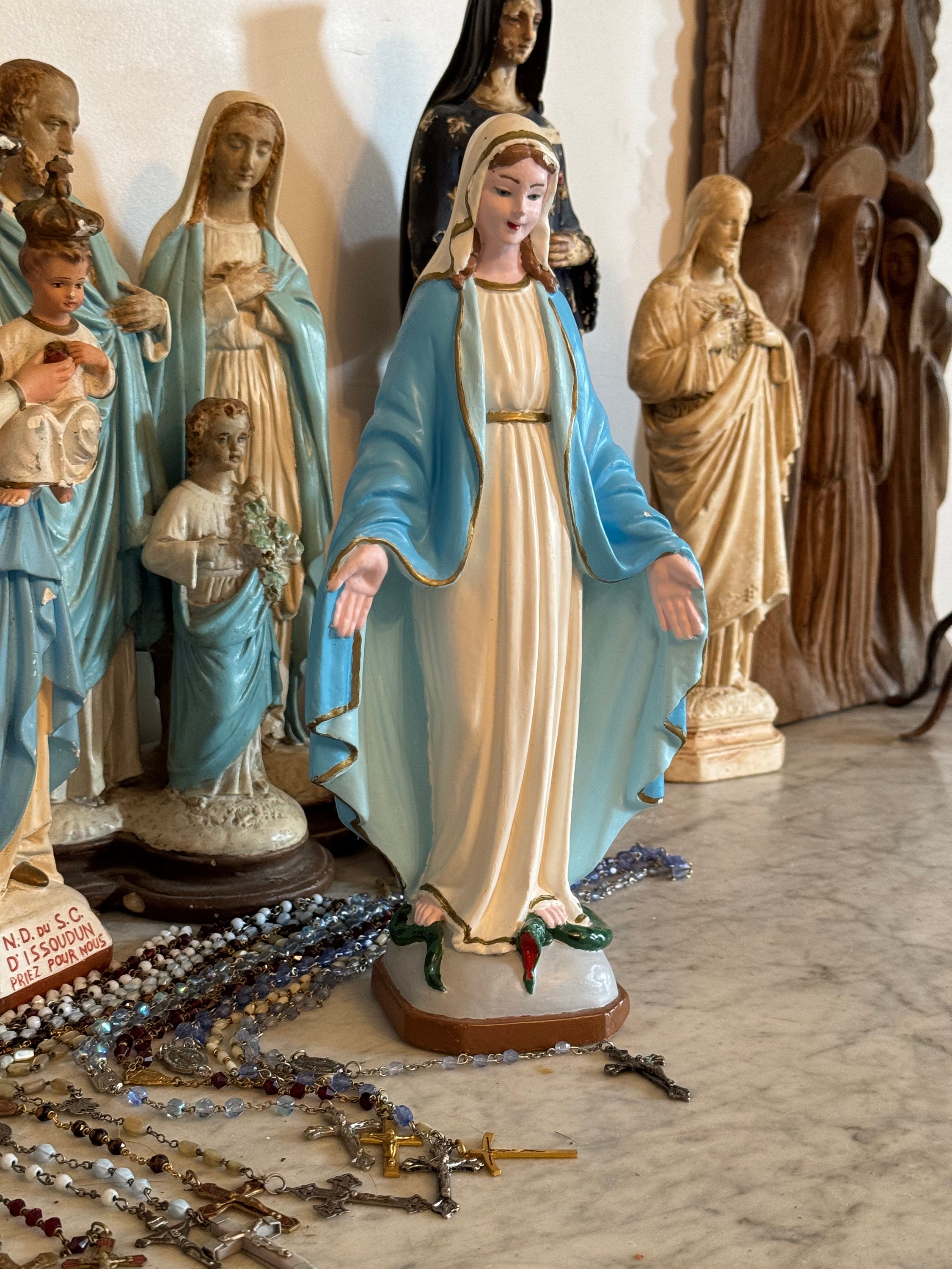 イタリア アンティーク 聖母子像 扉付き祭壇画 イタリア アンティーク 