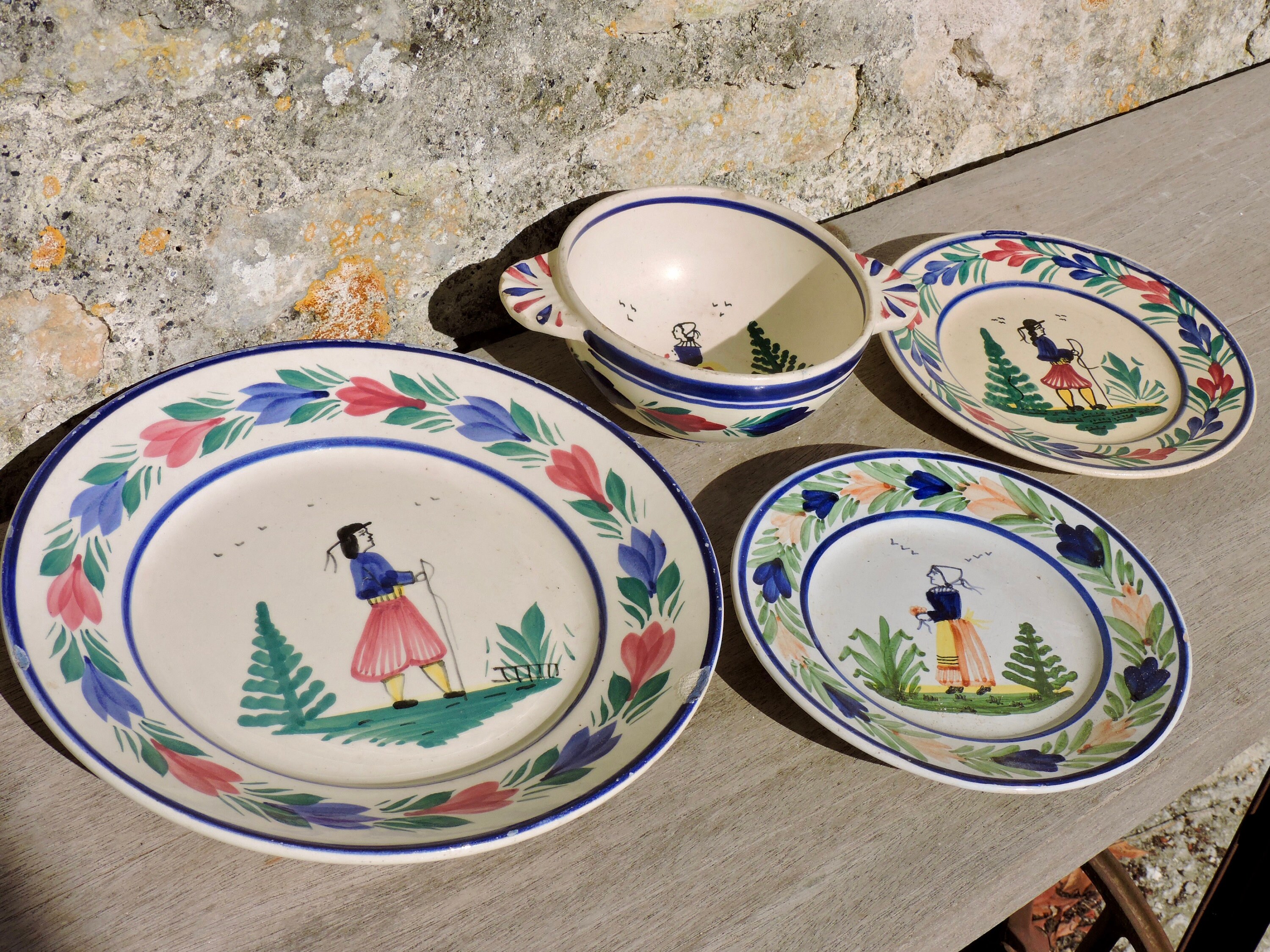 Vintage Henriot Quimper Céramique de Faïence Bretonne, Hbquimper