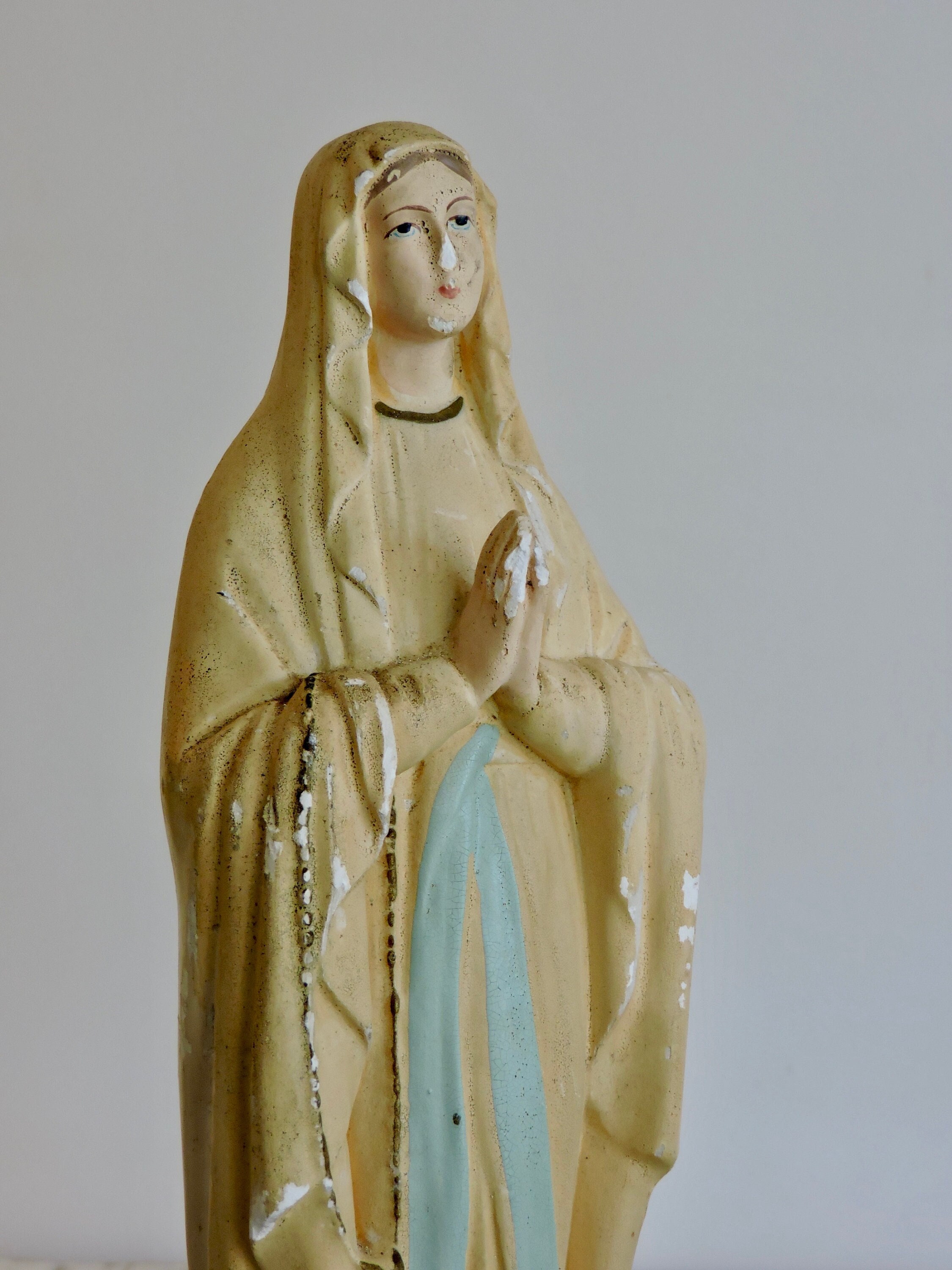 statue Religieuse de La Vierge Marie, Figurine/Sculpture Madonna, Vintage Notre-Dame Lourdes, Sainte