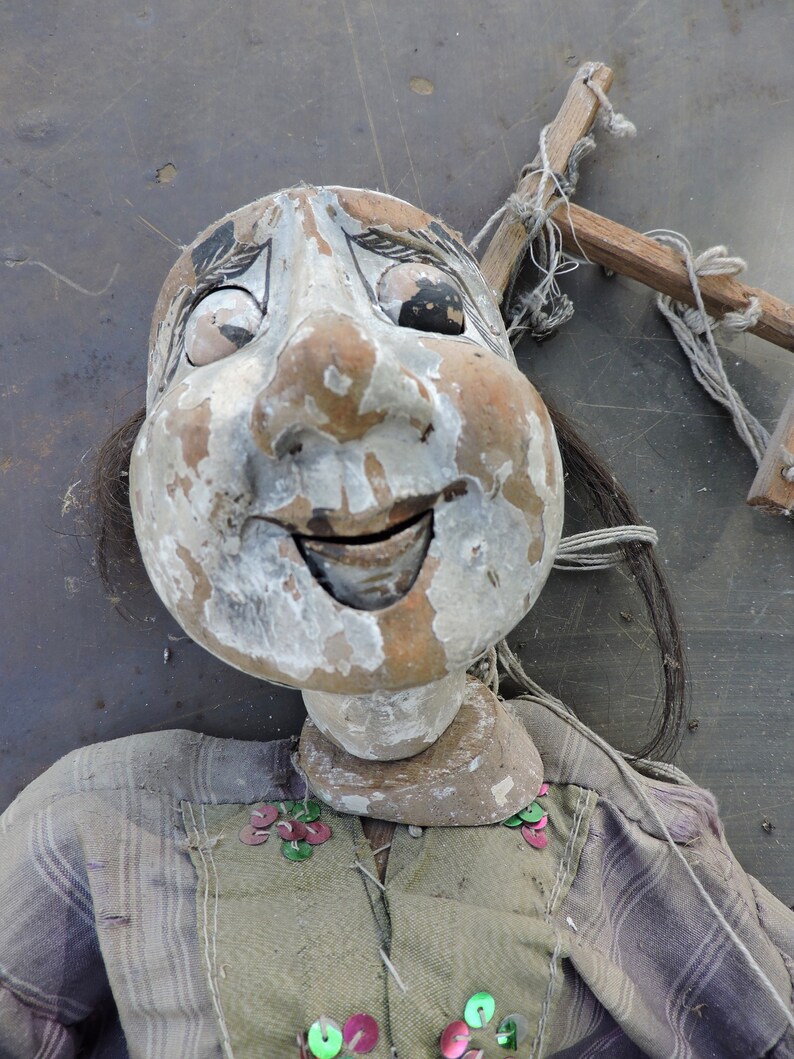 Antique Asian Burmese String Puppets C1900 Pair of Etsy