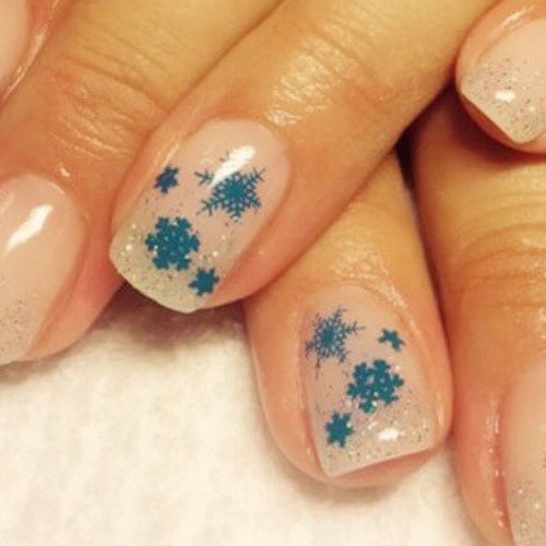 SNOWFLAKE Nail Decal Snow Flake Nail Design NAILTHINS Winter Etsy