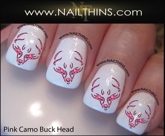 Pink Camo Buck Nail Decal Deer Nail Art Nail Designs By Etsy image 0 - Pink Camo Buck Nail Decal Deer Nail Art Nail Designs By Etsy
