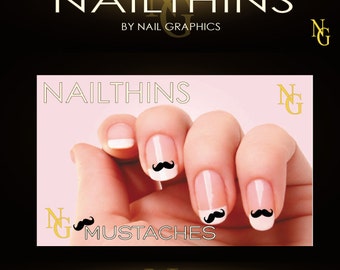 MUSTACHE nail decal NAILTHINS Nail Art Nail Designs