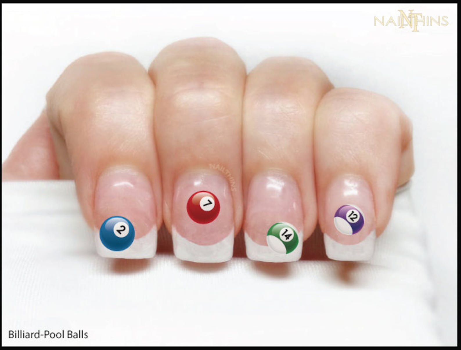 Billiard Ball Nail Decal Pool Ball Nail Art Billiards Nail Etsy