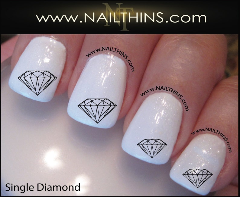 Diamond Nail Decal Nail Designs Nailthins Etsy