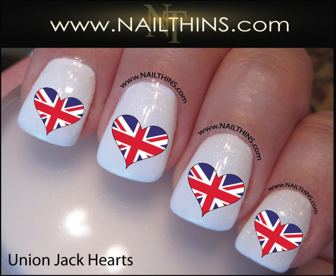 Union Jack Flag Nail Art on Short Nails - wide 6