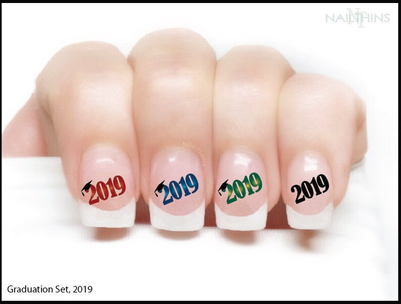 Class Of 2019 Graduation Nail Decals Grad Nail Wrap 2019 Etsy