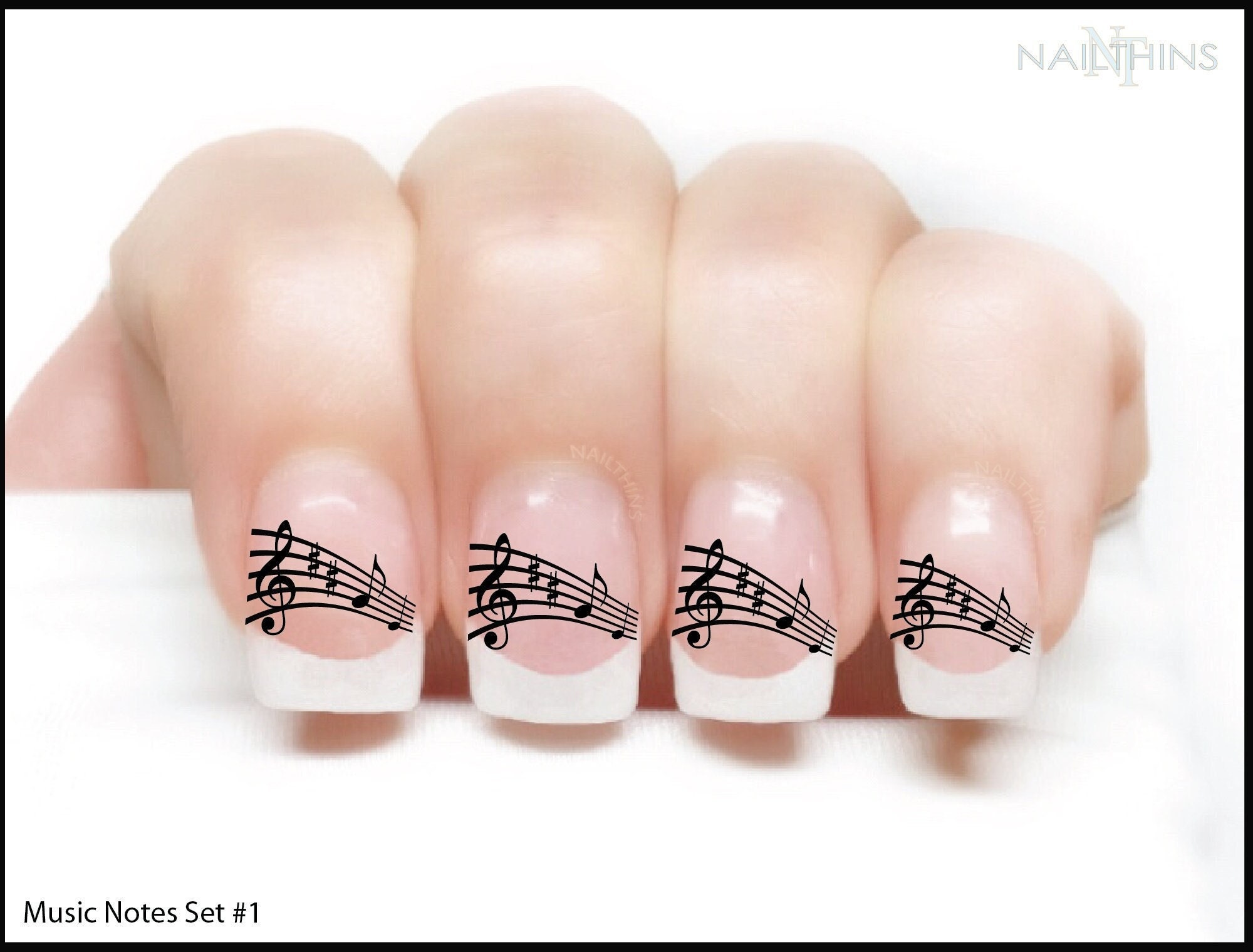 Music Notes Nail Decal Music Note Set No.1 NAILTHINS Nail Art - Etsy Norway