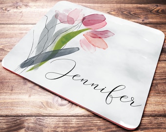 Flutter With Tulips Mousepad Mouse Pad Mat