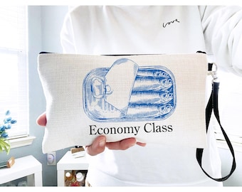 Airplane Makeup Bag, Flight Travel Accessory Zipper Pouch