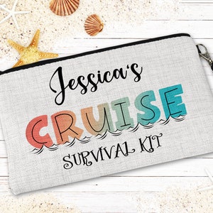 Cruise Survival Kit Bag, Cruise Makeup Bag, Personalized Travel Bag ...