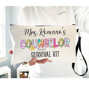 Trousse de survie pour moniteur, Pochette à crayons pour moniteur, Cadeaux personnalisés pour conseiller scolaire, Sacoche pour professeur, Cadeaux pour psychologue, Conseiller d'orientation