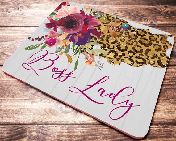 Boss Day Gift Leopard Print Mouse Pad Boss Lady Mouse Pad
