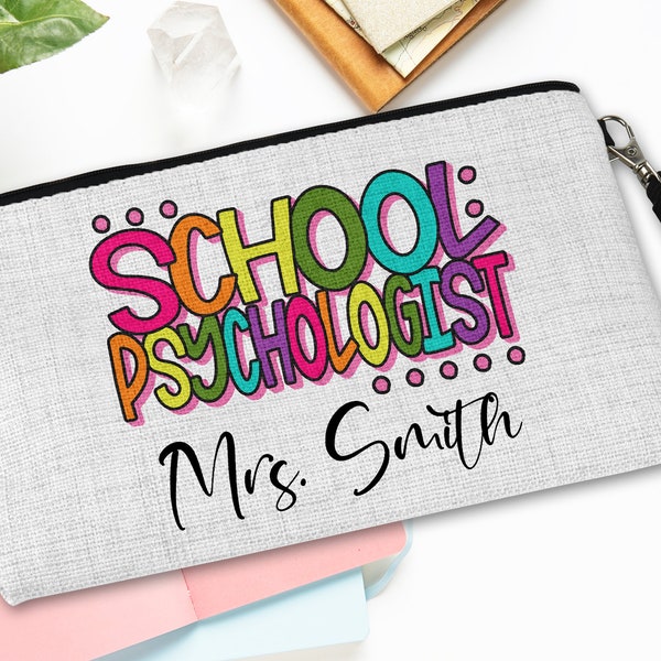 School Psychologist Bag, School Psych Gift, Pencil Pouch, Psychology Gifts, School Psychologist Accessory Pouch, Special Education Teacher
