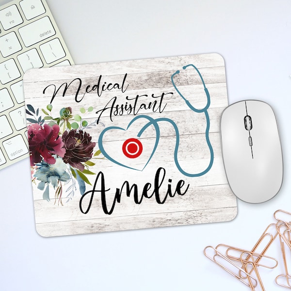 Medical Assistant Gift, Medical Mouse Pad, Personalized Medical Gift, Medical Assistant Desk Decor, Medical Staff Gift, Medical Office Gift