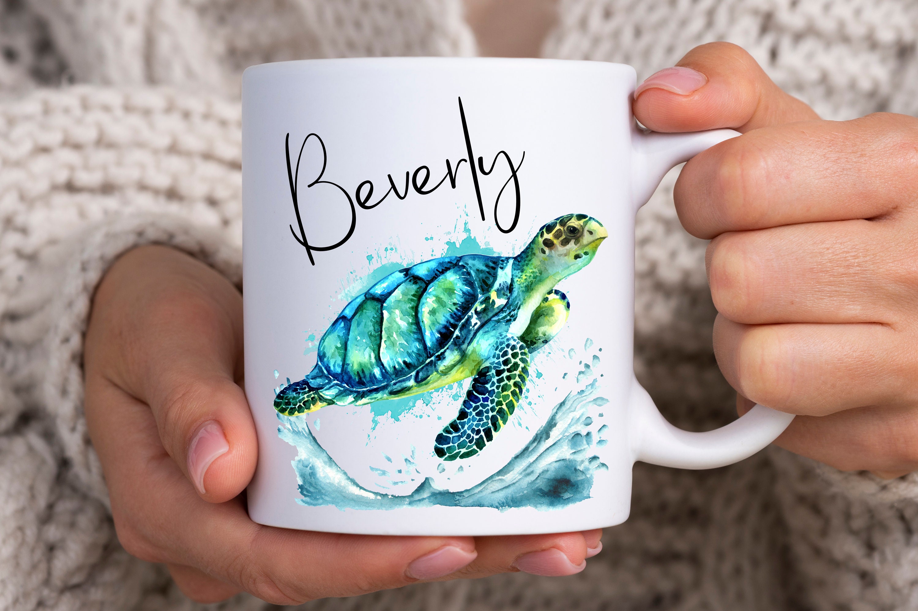 Tasse de café de tortue tasse personnalisée de tortue de mer - Etsy France