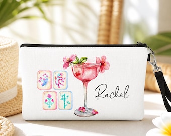 Personalized Mahjong Bag, Game Accessories, Mahjong Cocktail Pouch, Mahj Gifts For Best Friend