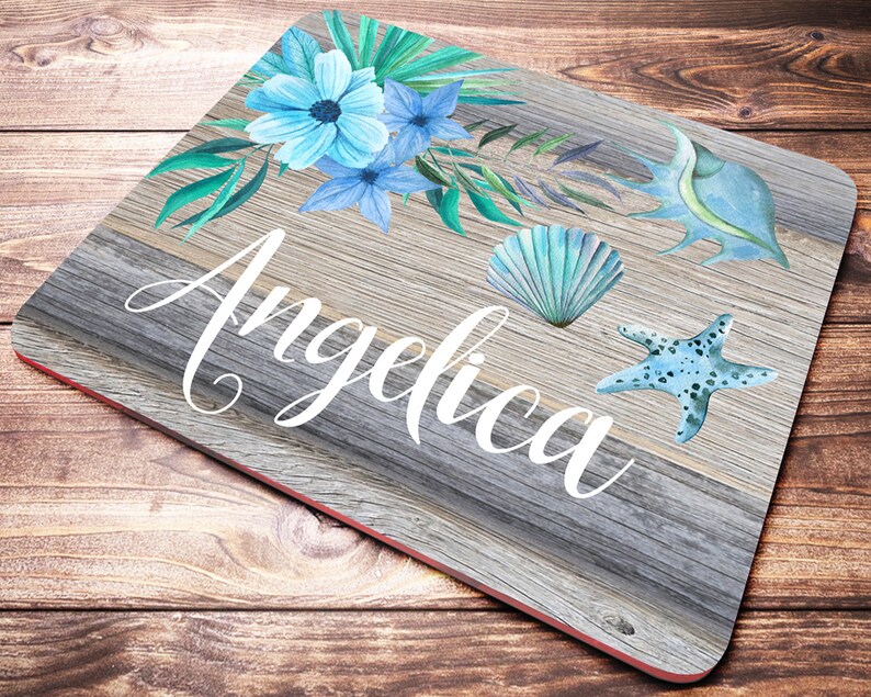 Beach Mouse Pad Desk Accessories Personalized Mouse Pad Etsy