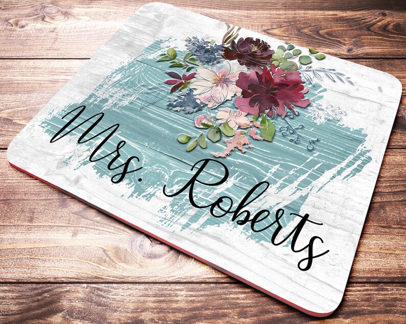 Personalized Teacher Gift Name Mouse Pad Office Supplies Etsy