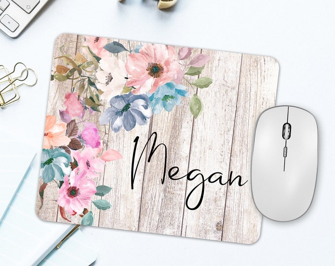 Personalized Gift For Women, Name Mouse Pad, Office Desk Accessories, Personalized Office Supplies, Coworker Gift, Personalized Mouse Pad