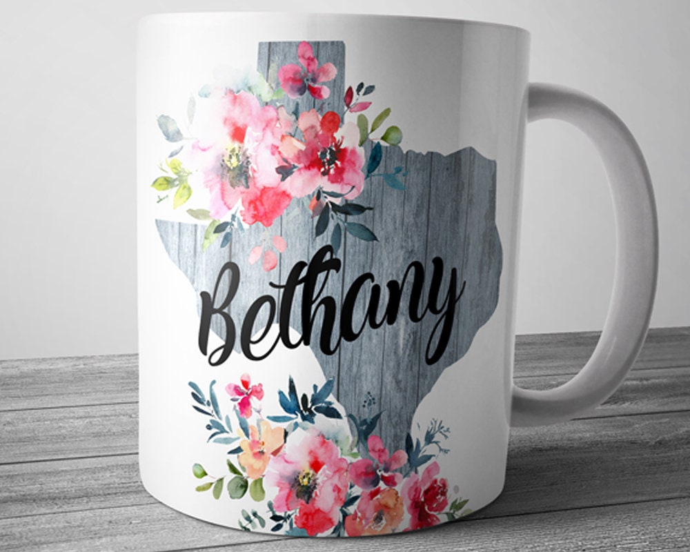 Personalized Texas Mug State Coffee Mug Texas Mug Custom Etsy