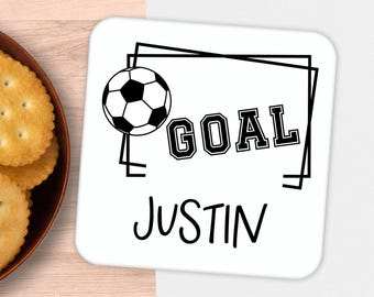 Sous-verres de football personnalisés, décoration de caverne d'hommes personnalisée