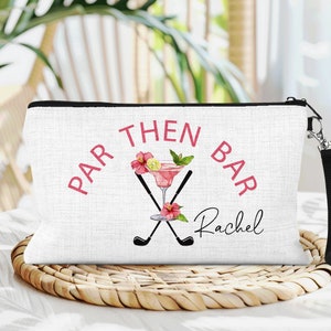 Trousse de maquillage de golf personnalisée pour dames Trousse à cosmétiques pour cocktail de golf Cadeaux de golf pour femme Pochette de voyage de week-end de golf Sacs-cadeau de club de golf pour elle