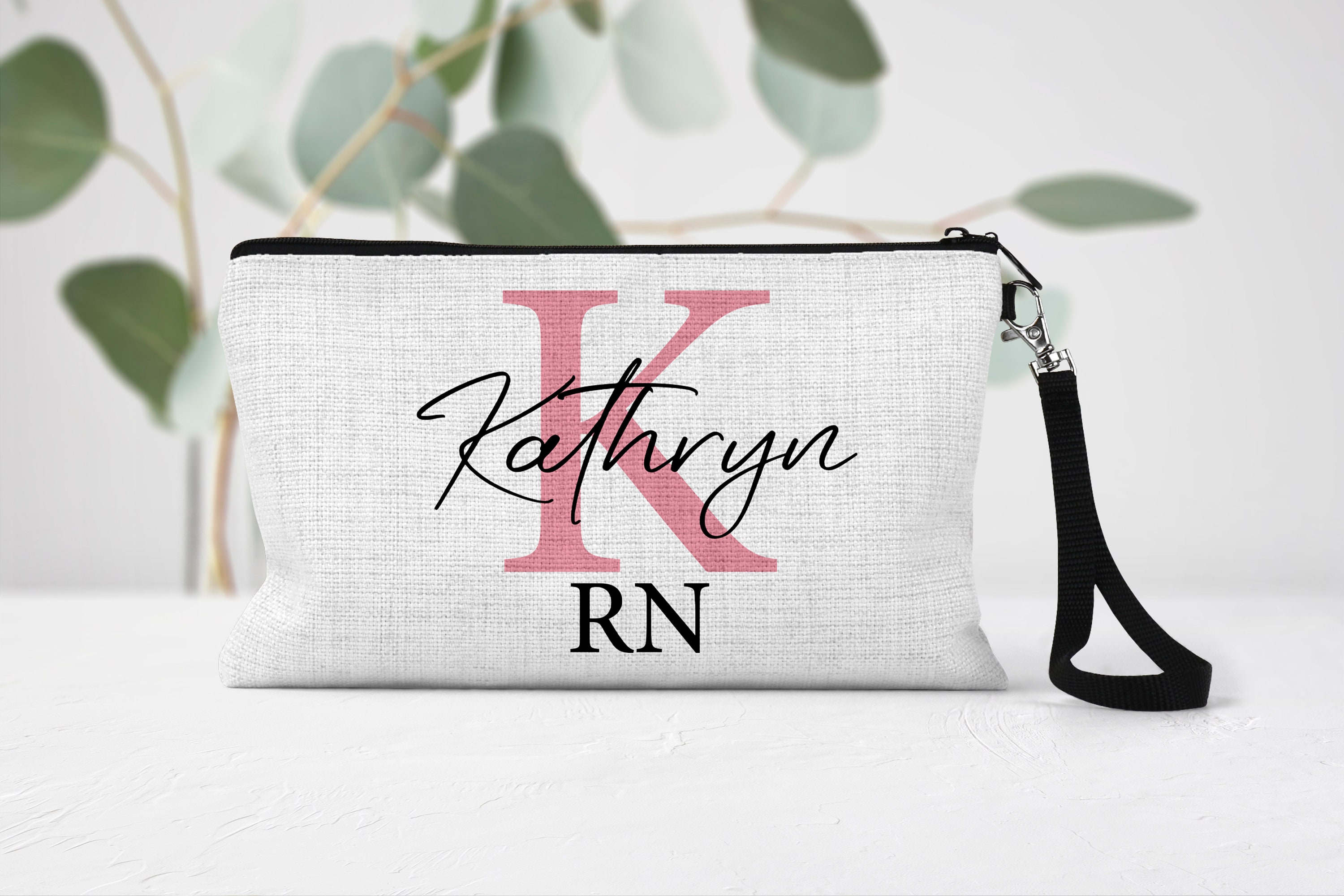 Monogram Nurse Makeup Bag Custom Nurse Gifts Nursing Students Pencil Pouch