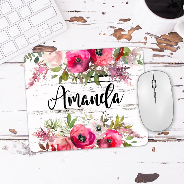 Personalized Desk Accessories, Name Mouse Pad, Personalized Gift For Women, Desk Accessories, Coworker Gift, Personalized Office Supplies