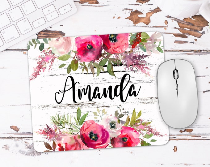 Personalized Desk Accessories, Name Mouse Pad, Personalized Gift For Women, Desk Accessories, Coworker Gift, Personalized Office Supplies