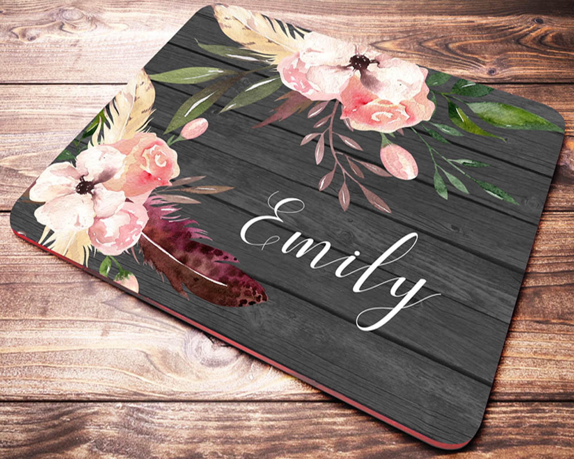 Personalized Office Gifts For Women, Boho Mouse Pad, Coworker Gift, P…