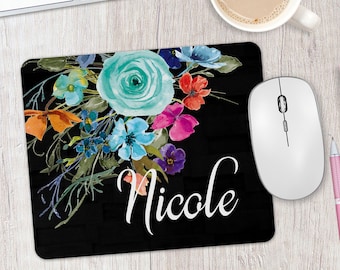 Personalized Mouse Pad, Office Decor for Women, Monogram Mouse Pad, Desk Accessories for Women, Personalized Gifts, Work Mouse Pad