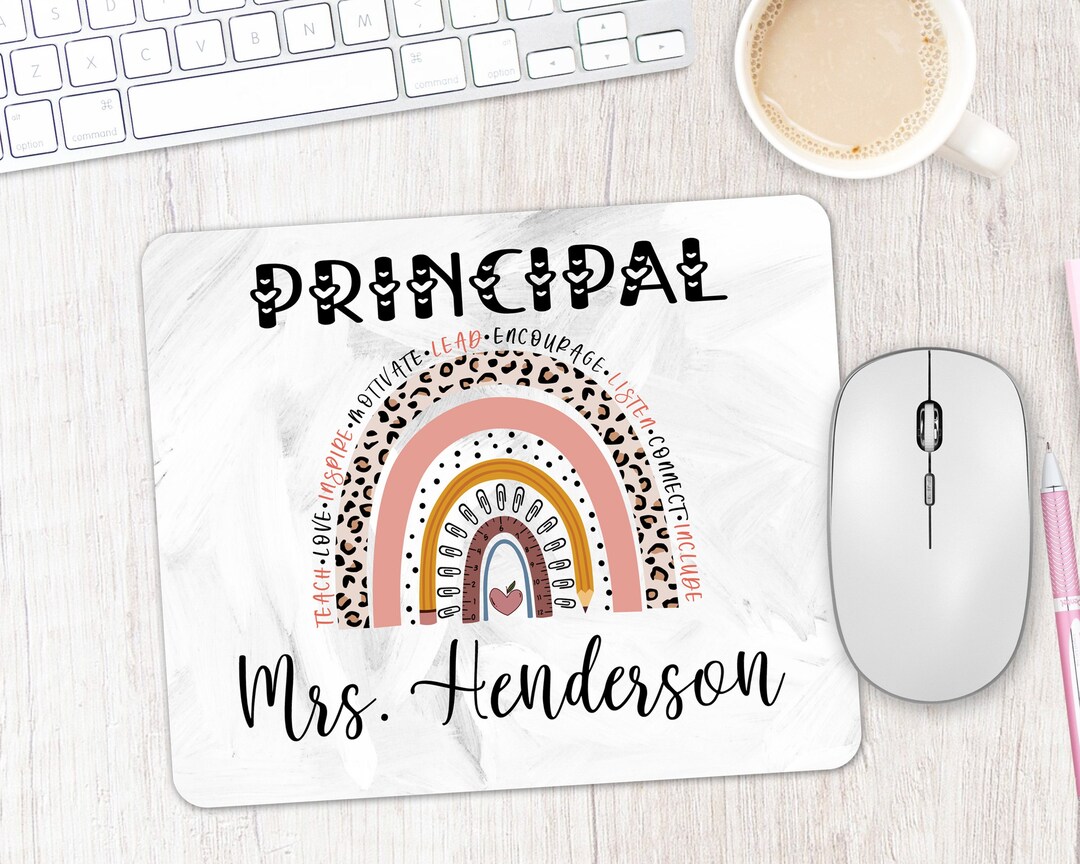 Principal Desk Accessories Personalized Principal Mouse Pad Etsy