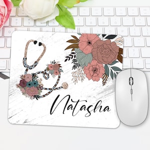 Personalized Nurse Gift, Doctor Desk Decor, Nurse Mouse Pad, Nurse Desk Decor, Personalized Doctor Gift, Nurse Office Decor, New Nurse Gift