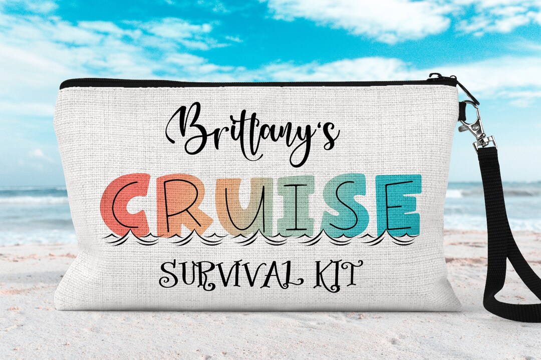 Cruise Survival Kit Bag Cruise Makeup Bag Personalized - Etsy