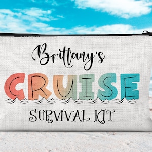 Cruise Survival Kit Bag, Cruise Makeup Bag, Personalized Travel Bag ...