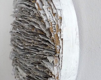 Wandobjekt "Schichtarbeit I" (Durchm. 40 cm = 15,74 zoll),moderne, zeitgenössische Kunst, abstrakt,Objekt, Skulptur