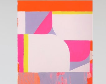 art XL,Neonfarben,Malerei L 100cm x B 80cm x T 2cm ,zeitgenössisch,Acrylbild,moderne,abstrakte Kunst,Original,Acryl auf Leinwand,pink,orange