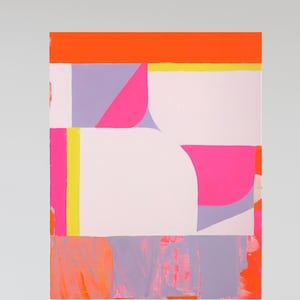 art XL, neon colors, painting L 100 cm x W 80 cm x D 2 cm, contemporary, acrylic painting, modern, abstract art, original, acrylic on canvas, pink, orange