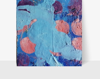 abstract, oil on wood, original W 13.5 cm x H 18.7 cm x D 1.2 cm (W 5.31 inch x H 7.36 inch x D0.47 inch), modern art, abstract, minimal, unique