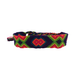 Pulsera WAYUU pulsera amistad colorida original de Colombia hecha a mano comercio justo pareja familia cumpleaños amor trenzado hombres mujeres crochet imagen 6