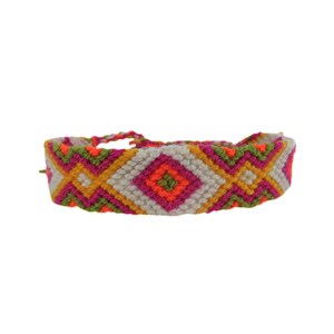 Pulsera WAYUU pulsera amistad colorida original de Colombia hecha a mano comercio justo pareja familia cumpleaños amor trenzado hombres mujeres crochet imagen 7