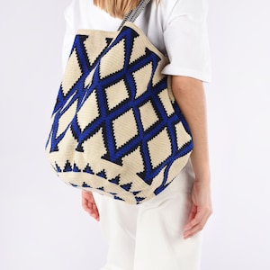 Tote beach bag WAYUU mochila bucket original from Colombia handmade fairtrade mochilon shopper extra large