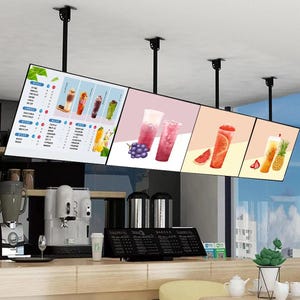 Letrero de caja de luz LED personalizado, tablero de menú retroiluminado con LED, stand de exhibición de carteles iluminados, letrero colgante de carteles ultrafino para decoración de pared de cafetería y restaurante