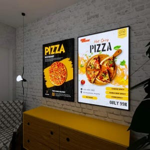 Caja de luz LED ultradelgada personalizada, marco de exhibición de luz para fotografías, caja de luz para menú, marco para póster de película, caja publicitaria, marco de cine, caja de luz de anime