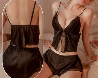 Romantische Dessous | Transparente Babydoll-Spitze | Seiden-Brautnachthemd | Satin-Robe | Pyjamas | Negligé | Hemd | Pyjamas | Spitzendessous für Sie