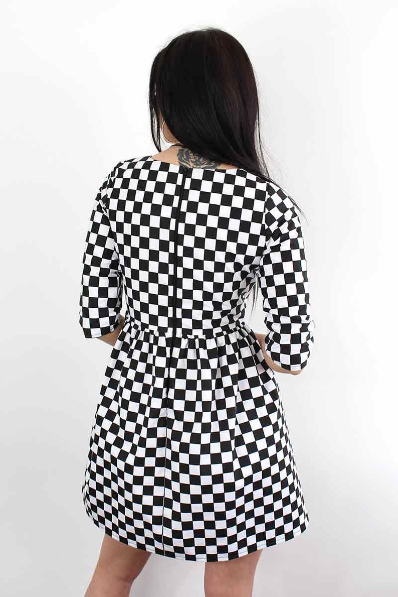 Checkered Skater Dress