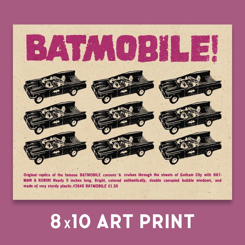 Batmobile 8x10 Print - Etsy